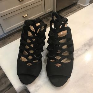 Gianni Bini Black Suede Heels